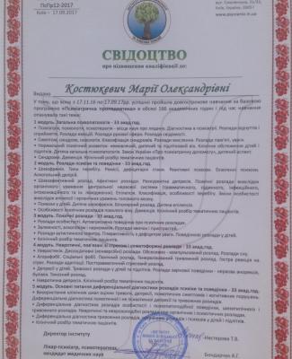 Сертификат "Психиатрическая пропедевтика"
