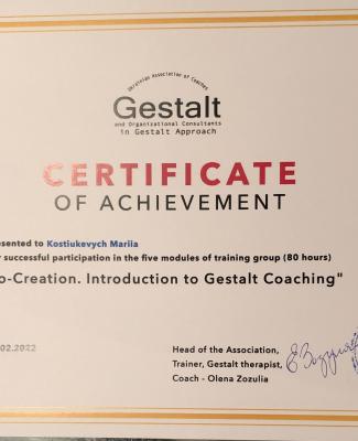 Co-creation. Introduction to Gestalt Coaching