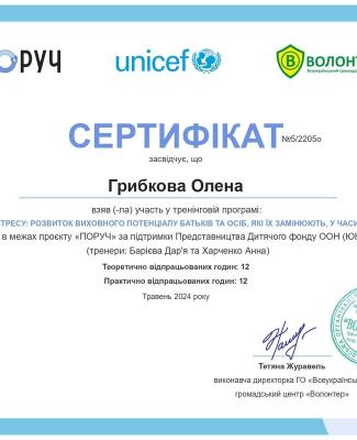 «Батьківство без стресу: розвиток виховного потенціалу батьків та осіб, які їх замінюють, у часи невизначеності» (2024)